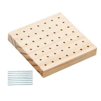 LAMIRO Crochet Blocking Boards Pegboard for Crochet Blocking Crochet Supplies Wooden Board with Pegs for Granny Squares Needlework Knit Purse Bags 10cmx10cm