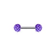 thumbnail image 5 of Pair of Nipple Rings Piercing Barbell w/ Ferido CZ Gem Ends - 9 Colors Available, 5 of 9