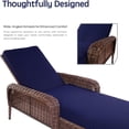 thumbnail image 3 of Krikacy Wicker Lounge Chair HDPE Hand-Woven All-Weather Rattan Furniture for Patio Deck,Blue, 3 of 6