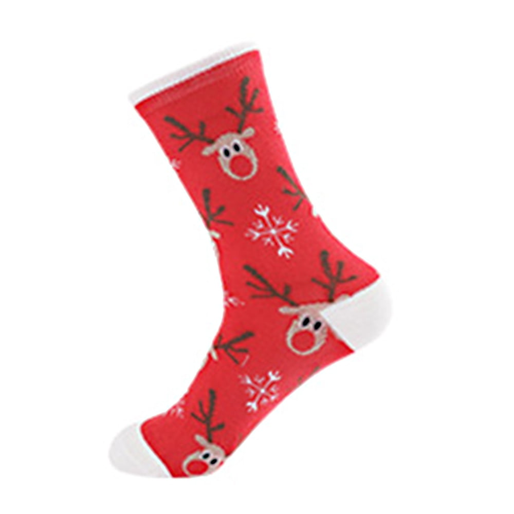 Mens Athletic Low Cut Ankle Sock Christmas Pattern With Reindeer Xmas Trees Snowflake Short Outdoor Sock 