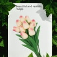 thumbnail image 5 of Blue Flowers Fake Tulips Artificial Flowers, 13 Inch Real Touch PU Flowers for Decoration, 10 Pcs Tulip Flowers Bouquet for Vase, Mother's Day Easter Valentines Gifts, 5 of 5
