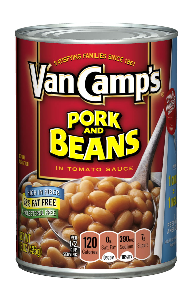 (2 pack) Van Camp?s Pork and Beans in Tomato Sauce, 15 Ounce - Walmart Large Cans Of Pork And Beans