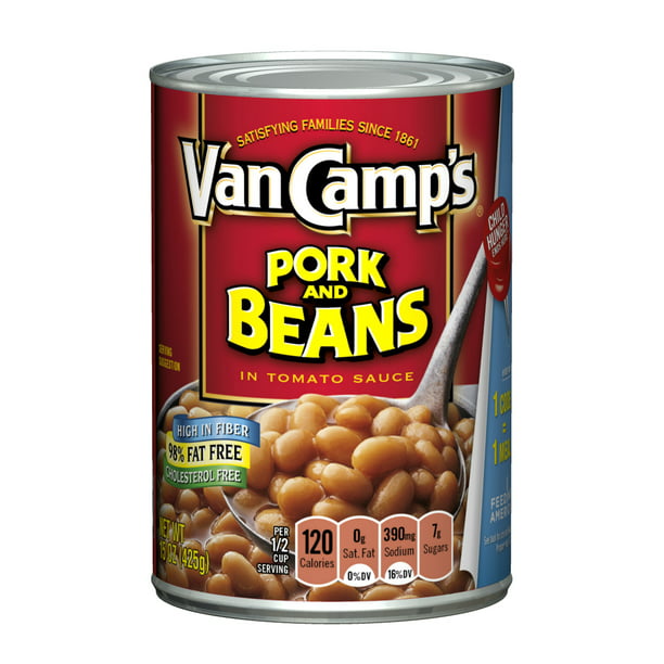 6 Pack Van Camp S Pork And Beans In Tomato Sauce 15 Ounce Walmart Com Walmart Com