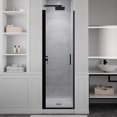 thumbnail image 3 of ANZZI Semi-Frameless Hinged Shower Glass Door Lancer Series 24 x 72 in. Matte Black, 3 of 8