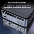thumbnail image 3 of 5G WiFi Projector 1080P Native FLZEN MX 7500 Lumen 20000:1 Home Theater Projector Bluetooth, Side Projection 4-point Correction Screen Mirroring Airplay Miracast, 100” Screen & Carry Bag, 3 of 14