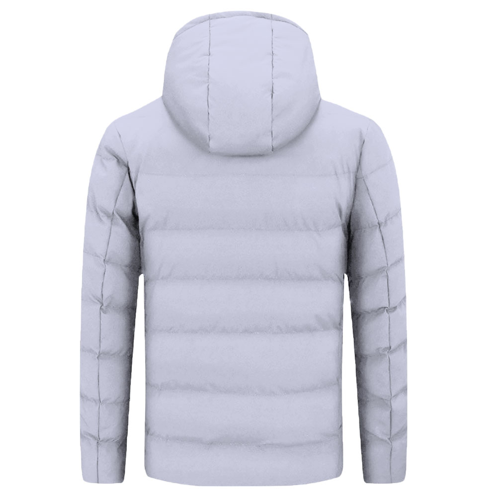 Avamo Man USB Heated Coat,Lightweight Hooded Heated Jacket,Full-Zip Long Sleeve Heated Outwear,Winter Outdoor Warm Electric Heating Jacket Coat Outwear Clothing With Power Bank - image 2 of 10