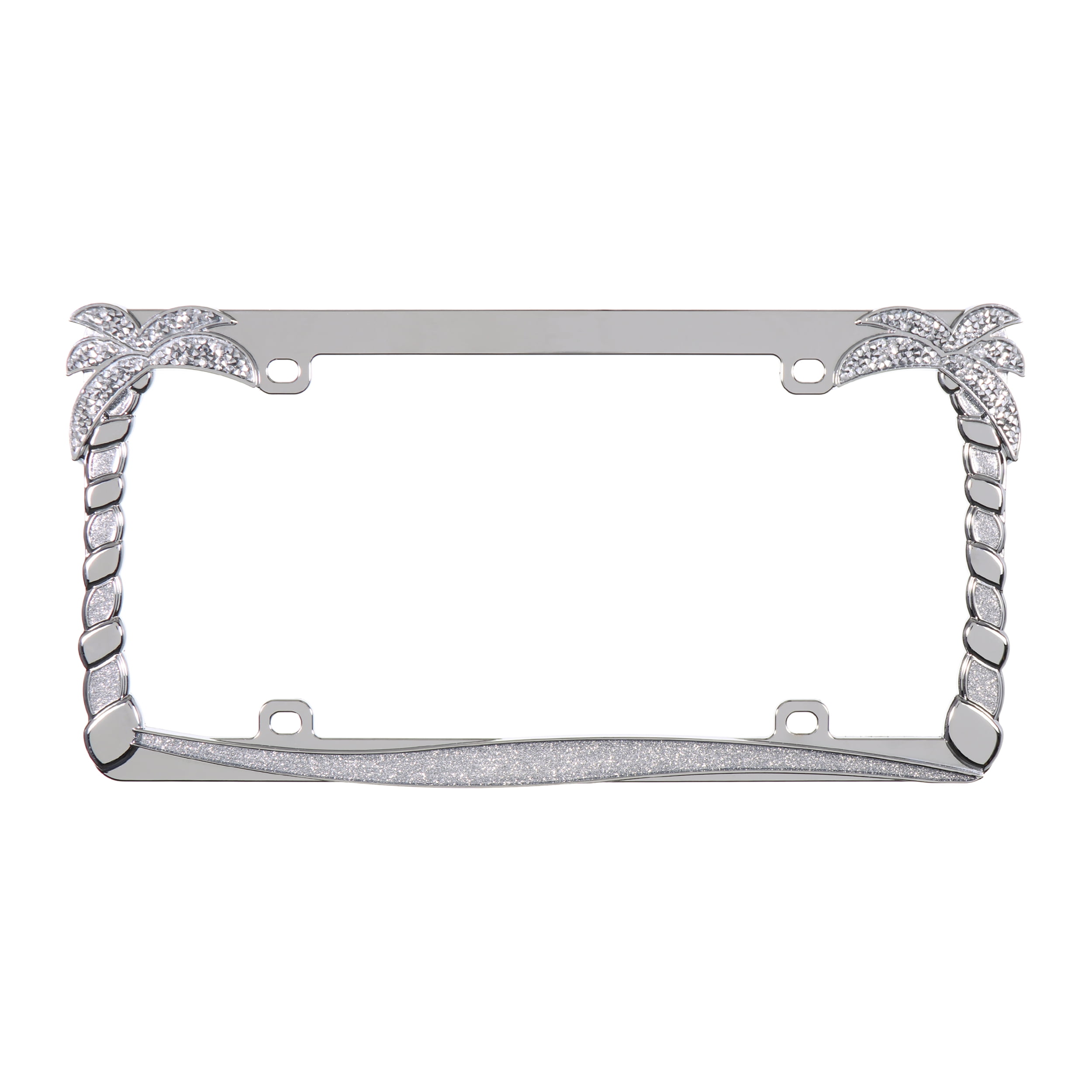 2 Vestian Camry Car Chrome Silver License Plate Frame Cover Holder with Caps Screws Rust Free Stainless Steel
