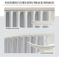 thumbnail image 6 of RYB HOME Room Divider Curtains with Flexible Silent Track Wall Mount&Ceiling Mount, Blackout Extra Wide Floor to Ceiling Curtain with Hooks for Living Room/Bedroom/Theater, White, W150 x L96, 1 Panel, 6 of 13