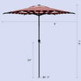 thumbnail image 5 of Abba Patio 9ft Outdoor Market Patio Umbrella w/ Push Button Tilt and Crank, 6 Ribs, Star-Spangled, 5 of 7