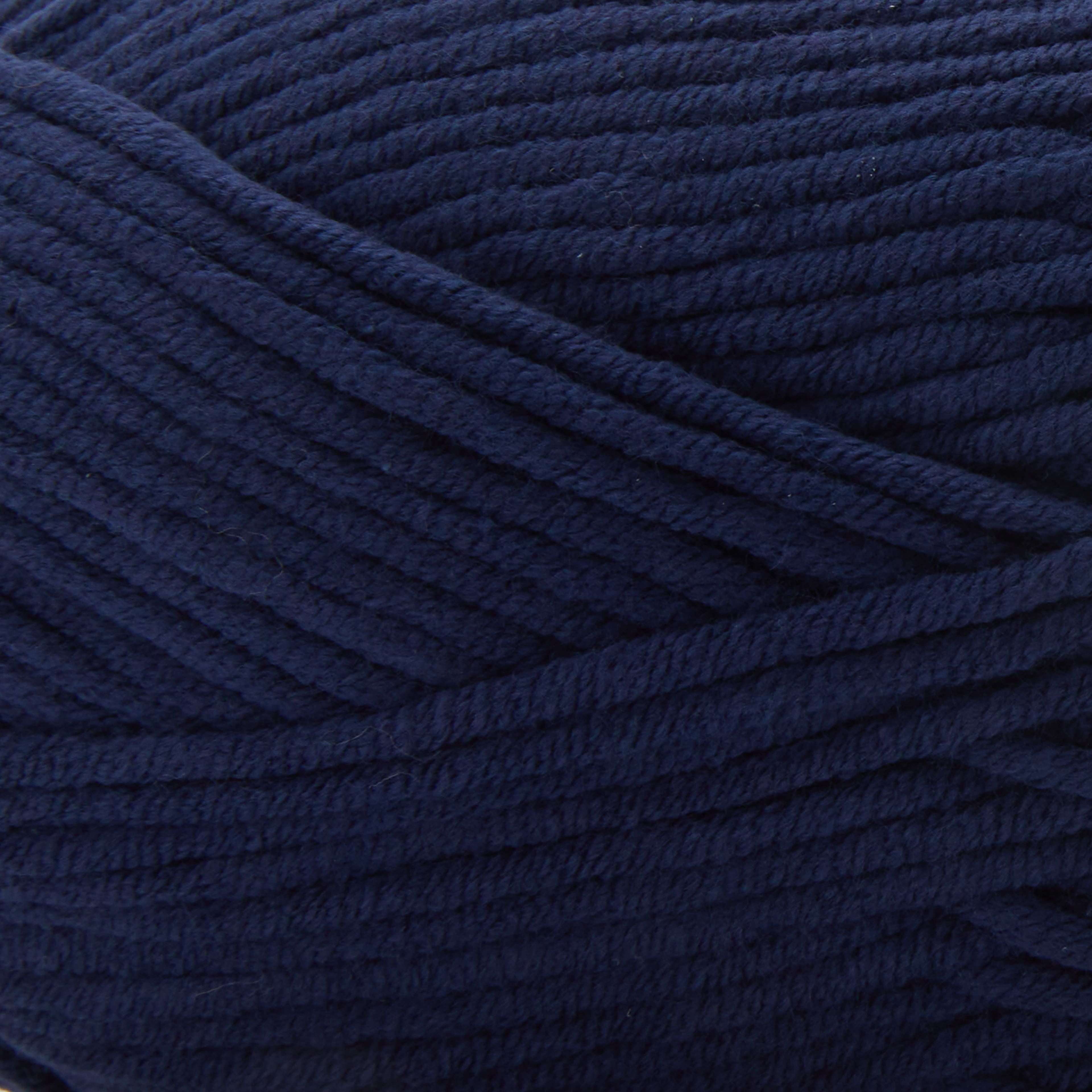 Loops & Threads Navy Bulky Weight Twist Solid Yarn - Bulky Weight Yarn for Knitting, Crochet, Weaving, Arts & Crafts, 12 Pack
