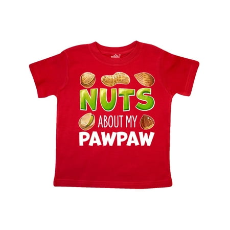 

Inktastic Nuts About My Pawpaw Peanut Almond Pistachio Gift Toddler Boy or Toddler Girl T-Shirt