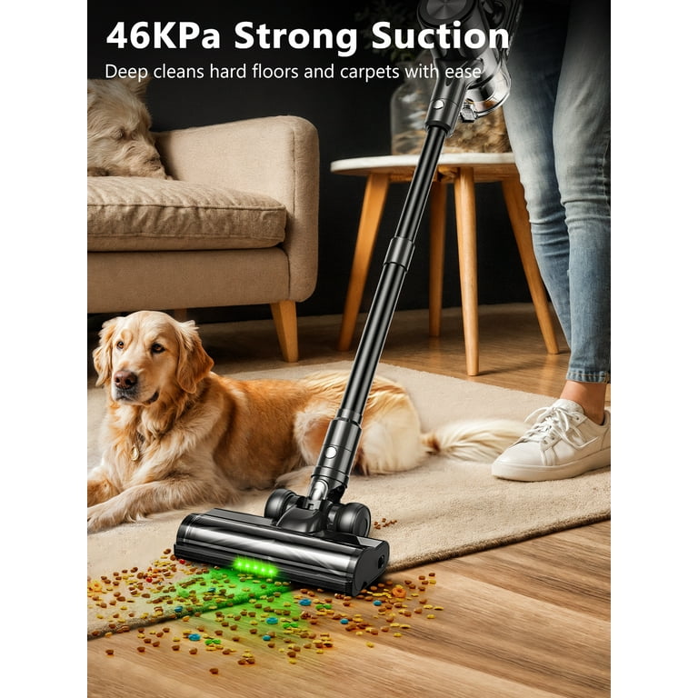 SUXIANGVAC Cordless Vacuum Cleaner with 500W Brushless Motor, Self