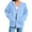 Light Blue, variant on Women's Stylish Zip Up Hooded Jacket Long Sleeve Casual Outerwear For Everyday Fall And Winter Comfortable Wear Light Blue M