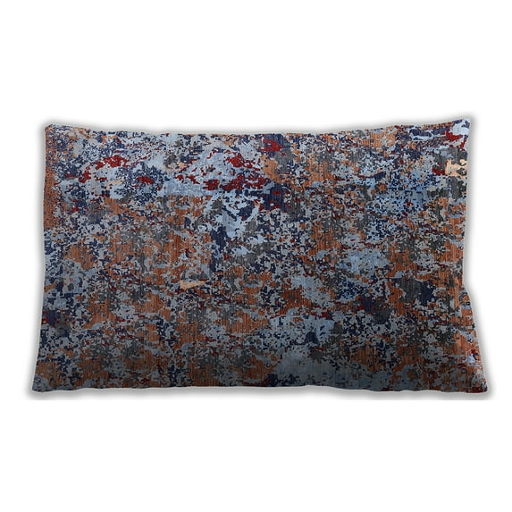 Ahgly Company Indoor Rectangular Mid-Century Modern Lumbar Throw Pillow, 13 inch by 19 inch