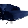 thumbnail image 5 of HomeStock Antique Modern, Contemporary Velvet Upholstered Adjustable Bar/Counter Stool with Chrome Metal Base, 20.5" W x 22" D x 42"- 50" H-Color:Navy, 5 of 10