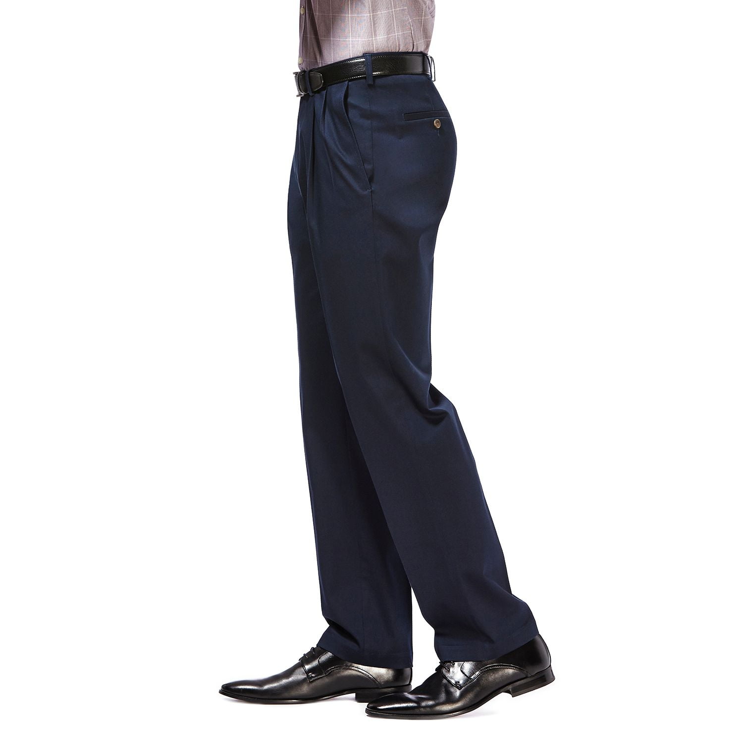 Haggar Men's Premium No Iron Khaki Pleat Front Pant Classic Fit, Sizes 32x30-44x32