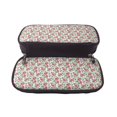 thumbnail image 5 of Lsque Flower Printed Big Capacity PU Leather Pencil Case Large Pencil Pouch Stationery Pen Bag Pencil Holder for Teen, 5 of 6