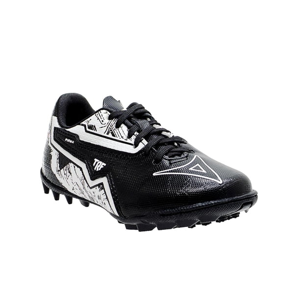 Tenis Futbol Rápido Pirma Pasto Sintético Color Negro Blanco negro 16.5