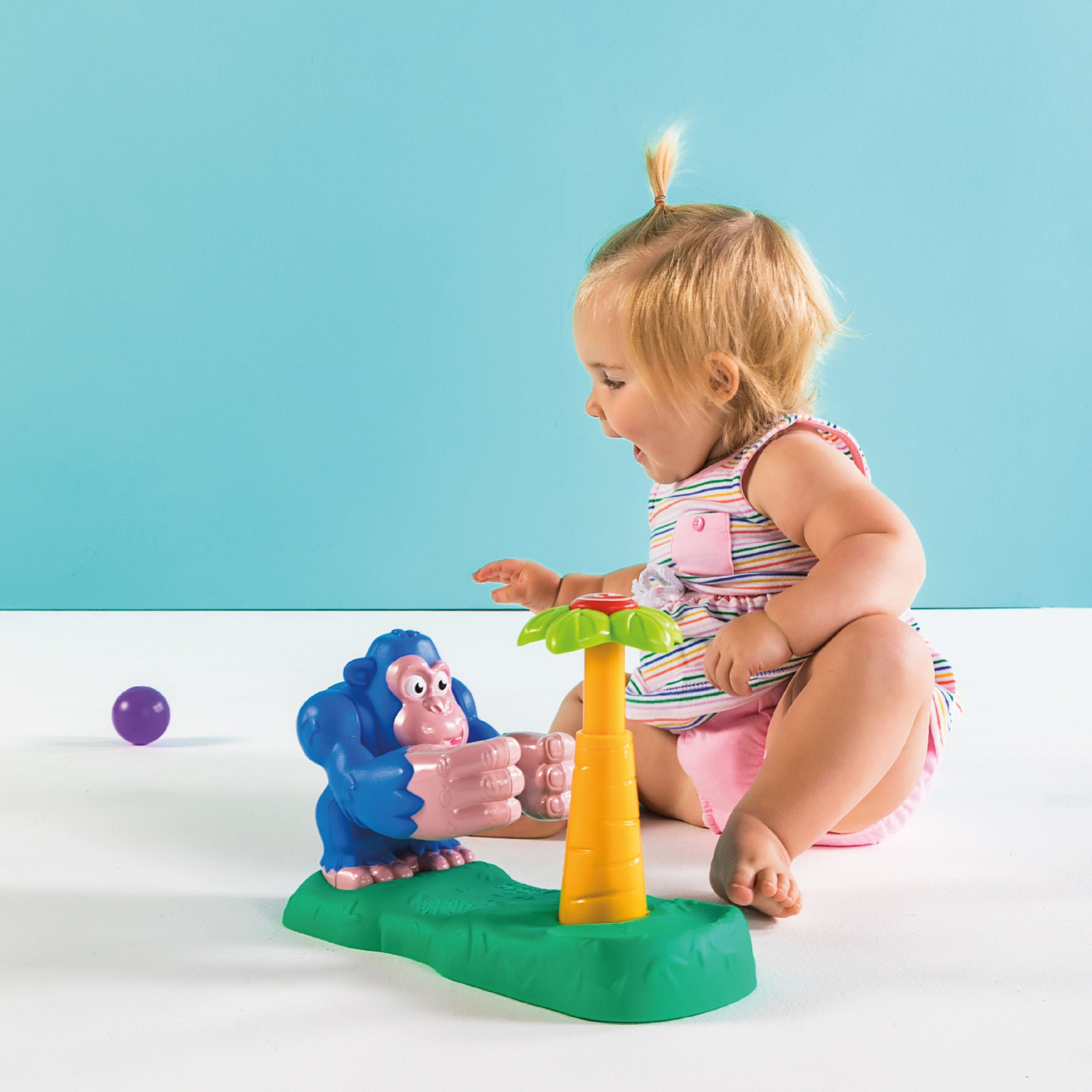 Bright Starts Coconut Catapult Ball Popper Musical Activity Toy, Ages 6 months +