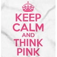 thumbnail image 2 of Keep Calm And Think Pink Support Tank Top Tee Shirt Women Brisco Brands L, 2 of 6
