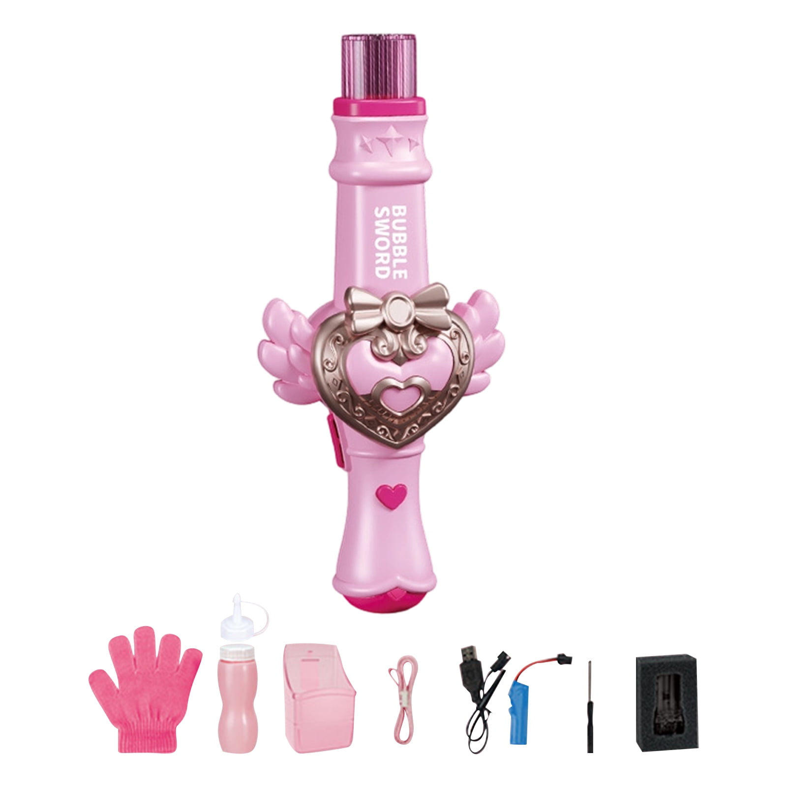 Elastic Bubble Fog Wand, Magic Smoke Bubble Machine with Colorful Elastic Bubbles & Smoke Effect, Portable Interactive Mist Bubble Machines for Parties (Purple+Pink)