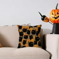 thumbnail image 2 of Halloween Pillow Covers 18x18 Set of 2 Halloween Cat Decorative Throw Pillow Covers Indoor Outdoor Cushion Cases for Home Sofa Couch Farmhouse Decorative, 2 of 6