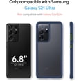 thumbnail image 6 of Zero Serie for Samsung Galaxy S21 Ultra Case 5G, [Wireless Charging Support] [Translucent Matte Thin Phone Case] Shockproof Slim Cover 6.8'', Blue, 6 of 14