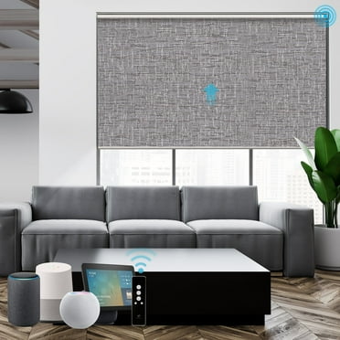 Primebeau Motorized 100% Blackout Roller Window Shades, Multicolor, 16 in x 1 in