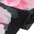thumbnail image 3 of Floral Print Chiffon Scarf Lightweight Sheer Shawl Wraps Scarves for Women 19.69 x 63 inches- Black, 3 of 6