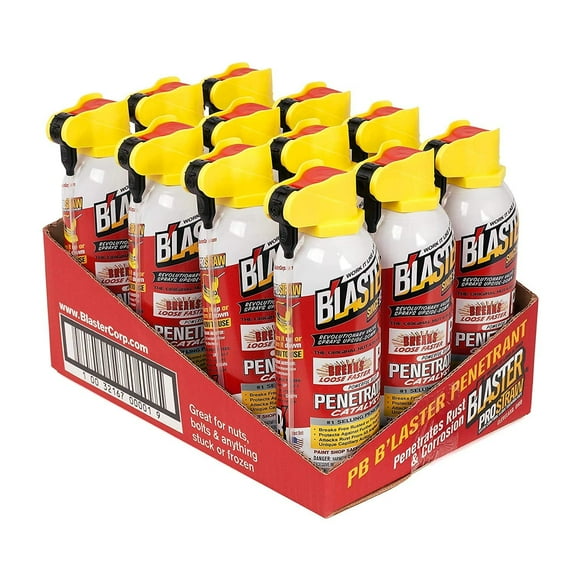 BLaster PB-DS Rust Free Penetrating Catalyst, Includes New BLaster ProStraw with Control Flow Technology, 11-oz, 12 Pack