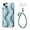 A2, variant on Wave Pattern Small Fresh Beaded Chain Phone Case with or without Beaded Chain, Multiple Styles for iPhone 15 14 13 12 11 Pro Max Plus X XS XR 7 8 Phone Cases (A12,iPhone XR)