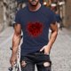 thumbnail image 5 of Camisetas de Manga Larga para Hombres, Camiseta de Manga Corta de Fitness de Impresión Del Día de San Valentín, Mezcla de Algodón Casual, 5 of 8