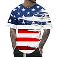 thumbnail image 3 of UVEASISHA 4th of July T Shirt for Men Big and Tall American Flag Graphic Tees Memorial Day Novelty Print Patriotic T-Shirts Holiday Casual Short Sleeve Crewneck Pullovers Multicolor XL, 3 of 6