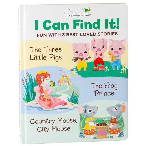Pre-Owned I Can Find It! Fun with 3 Best-Loved Stories (Large Padded Board Book): The Three Little Pigs, the Frog Prince, Country Mouse City Mouse (Board book) 1640309438 9781640309432