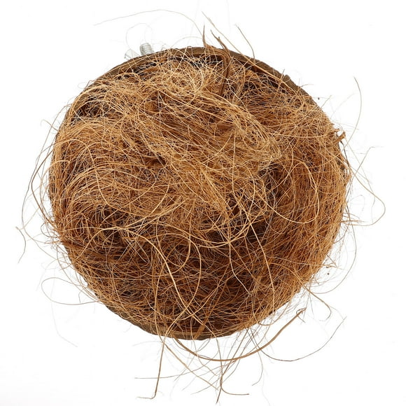 OULII Coconuts Shell Bird House Brown Hanging Nest for Outdoor Birds and Parakeet Breeding