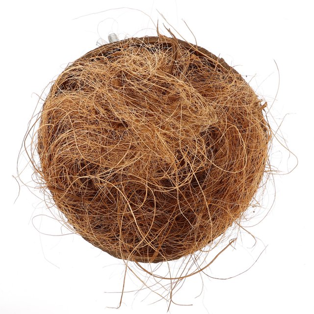 OULII Coconuts Shell Bird House Brown Hanging Nest for Outdoor Birds and Parakeet Breeding