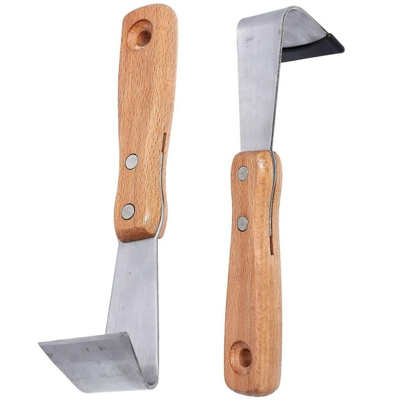 2pcs Practical Fruit Tree Bark Scraping Cutters Gardening Bark Scrapers (silver) -Bomveson