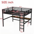 thumbnail image 2 of Queen Size Metal High-Rise Bed Frame with Power Outlet and LED Light, Black, Bedroom, 2 of 16