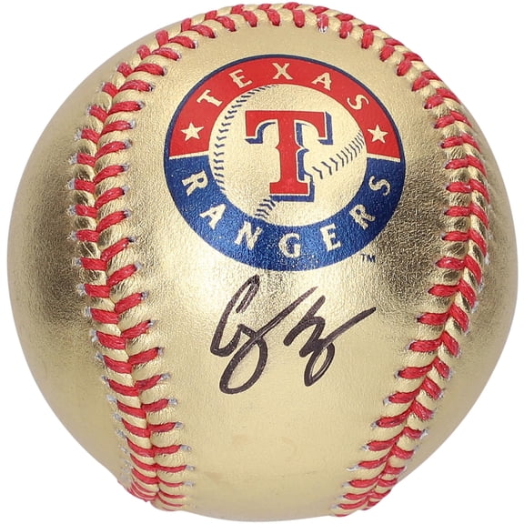 Corey Seager Texas Rangers Autographed Gold Leather Baseball - Fanatics Authentic Certified