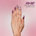 thumbnail image 2 of Salon Perfect Artificial Press on Nails, 177 Pop-Art, Purple Magnetic, Long Almond Glue On Fake Nails, File & Nail Glue Included, 30 Nails, 2 of 6
