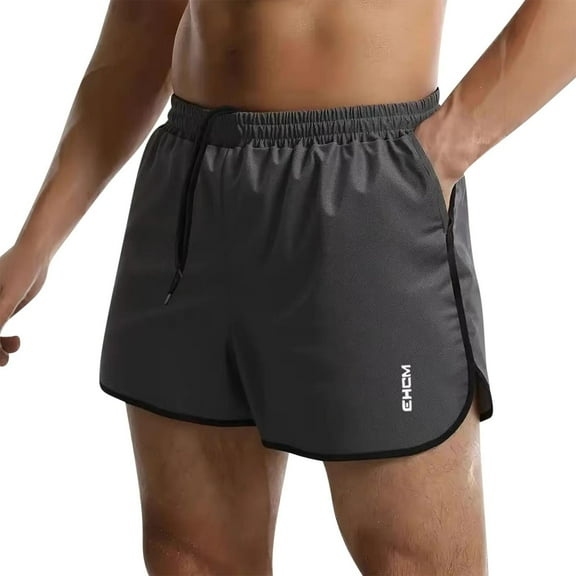 THDHVS Mens Athletic Shorts,Running Shorts for Men,Mens Mesh Running Shorts 3 Inch Fast Dry Gym Athletic Workout Shorts for Men with Pockets Dark Gray XL
