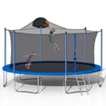 thumbnail image 3 of ARCTICSCORPION Basketball Trampoline with Full Enclosure Net and Steel Ladder, Blue, 166.00" x 166.00" x 110.00", 3 of 7