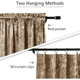 thumbnail image 3 of Crushed Velvet Curtains with Rod Pocket Luxurious Thermal Insulated Soundproof Drapes for Dining Room Soft and Durable Light-Filtering Window Treatments, 4 Panels, 3 of 6
