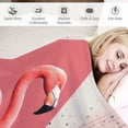thumbnail image 3 of WERPE Pink Flamingo Blanket Flamingo Decor Throw Blanket Super Warm Soft Plush Flannel Winter Blanket Gifts for Girls Boys Couch Bedding for Baby Kids Women White, 3 of 6