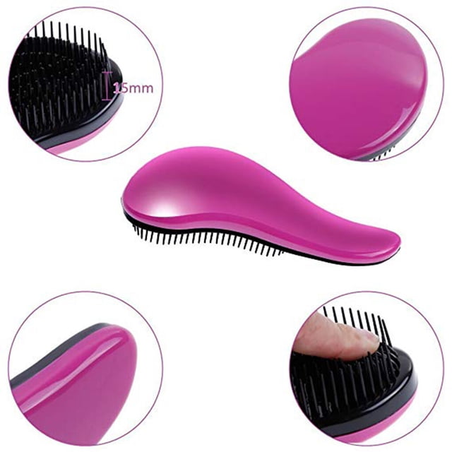 Adults Portable Detangling Brush Mini Plastic Comb Kid Plastic comb Mini Multicolor ABS Anti Static Massage Hairbrush