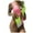Green, variant on QLEICOM Womens Swimsuits Tummy Control Plus Size Swimsuit Coverup One-Piece Swimwear Patchwork Color Swimsuit Bikini Swimming Beachwear Green S
