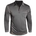 thumbnail image 5 of Xzbqbs Mens Fashion Polo Shirts Classic Long Sleeve Basic Button Tees Stylish Tops Golf Shirts with Pocket Classic Shirs for Men, 5 of 6