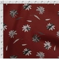 thumbnail image 4 of Soimoi Floral Printed, Poly Canvas Fabric, Decor Sewing Fabric by The Yard 56 Inch Wide,Decorative Fabric for Curtains Tote Bags, Red & Beige, 4 of 5