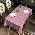 thumbnail image 2 of Pink Unicorn Heart Crescent Pattern Rectangle Tablecloth 60"x102",Waterproof Polyester Rectangle Table Cloth, Wipeable Spillproof Polyester Tablecloth for Dining, Camping, Indoor and Outdoor, 2 of 6