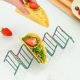 thumbnail image 2 of Soporte para tacos de acero inoxidable ondulado estante para panqueques de tacos creativo estante para panqueques mexicano, 2 of 9